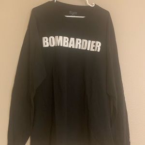 2XL Champion Black Letterman style Bombardier Long Sleeve 100% Cotton